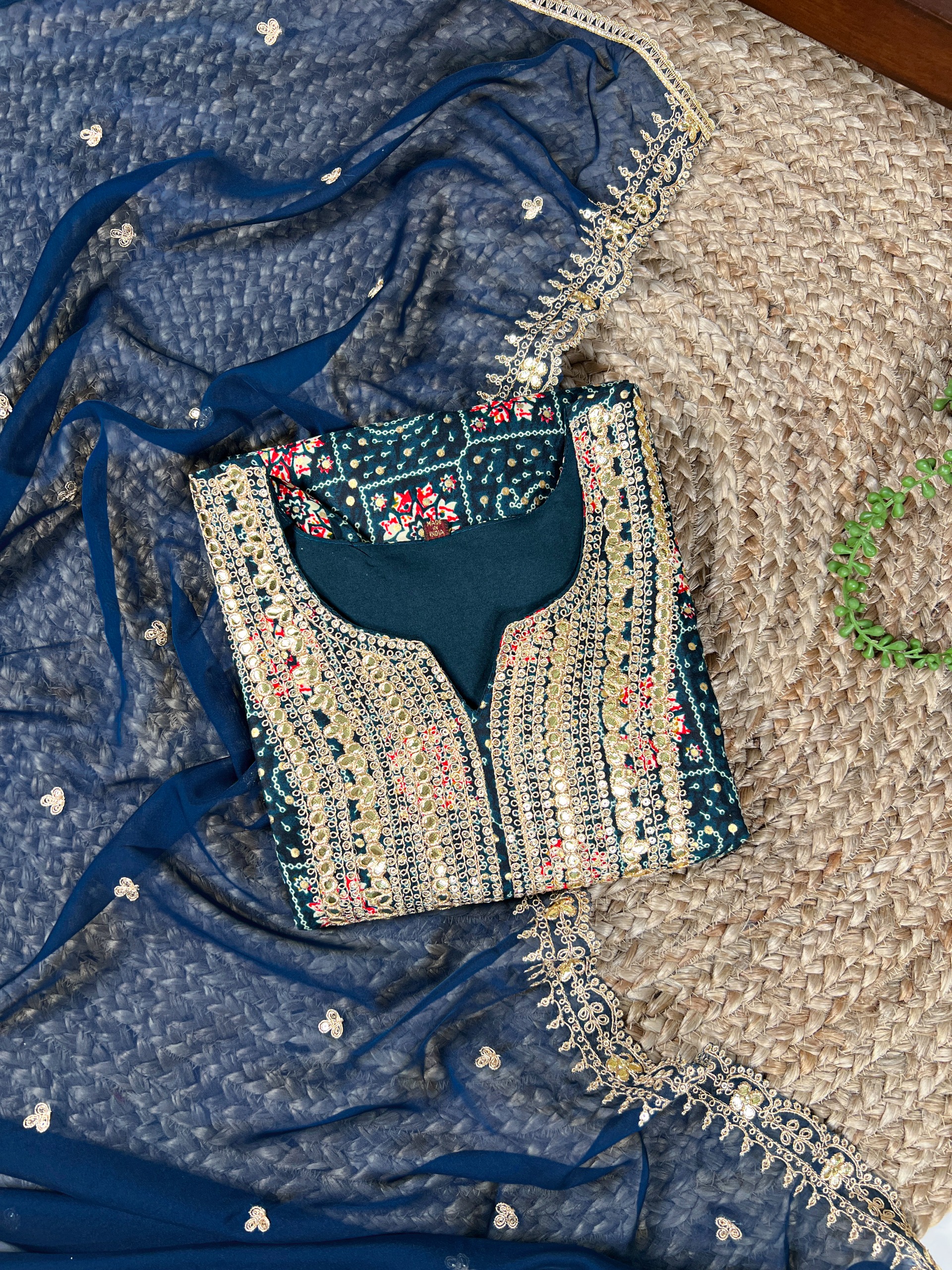 Plazo set - Teal in Teal — photo 3