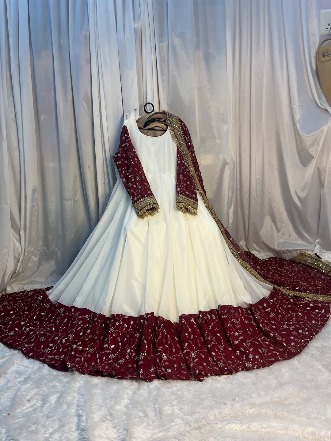 Designer Faux Georgette Maxi Anarkali Suit — photo 2