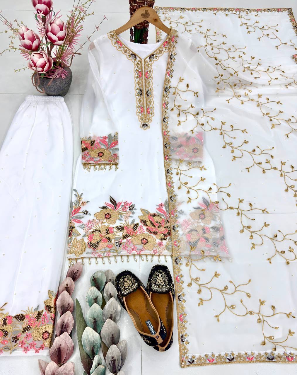 Designer Eid Special Heavy Embroidery Sequin Suit Set — photo 3