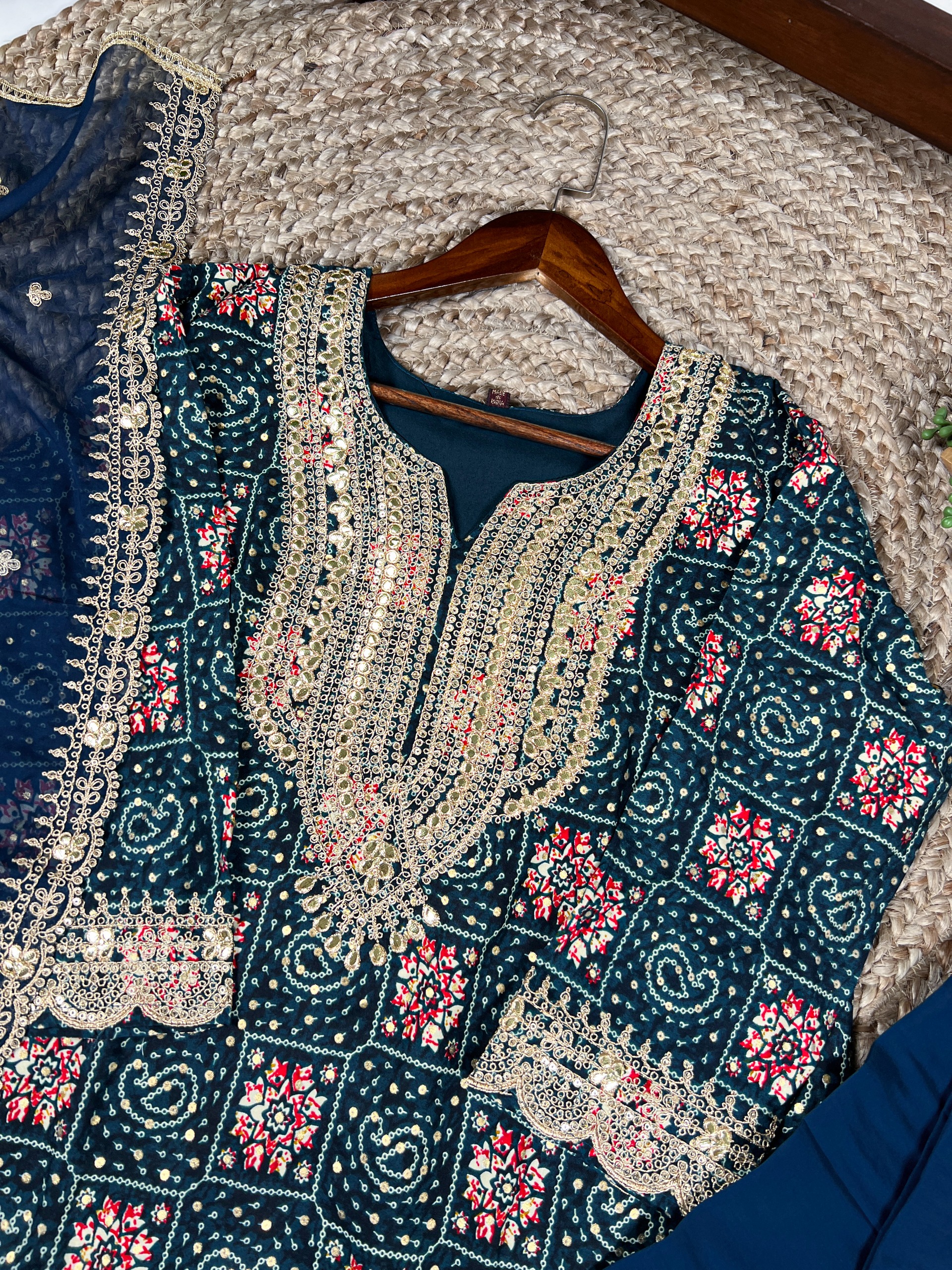 Plazo set - Teal in Teal — photo 2